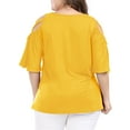 thumbnail image 6 of Agnes Orinda Women's Plus Size Summer Strappy Cold Shoulder Trumpet Sleeve Blouse, 6 of 7