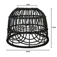 thumbnail image 5 of DOLITY Rattan Woven Pendant Fixture Shades, Wicker Rattan Shades Ceiling Lamp Shade for Dining Living Bedroom Kitchen Farmhouse，Black(Only Lampshades）, 5 of 6