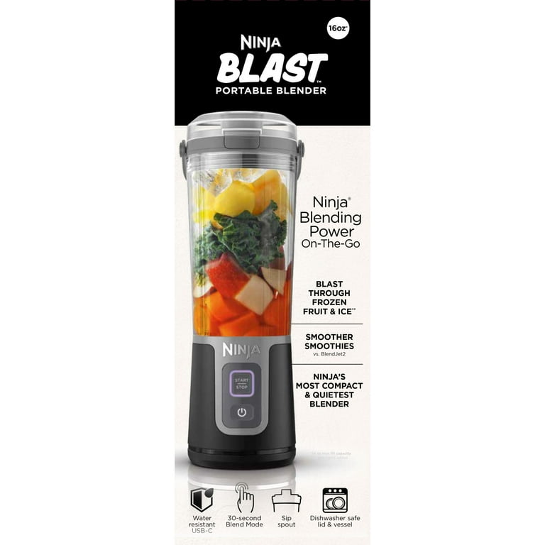 Ninja Blast BC100BK 16oz. Portable Blender, Leak Proof Lid
