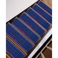 thumbnail image 3 of Independence Day Star Stair Treads Non Slip for Steps Dark Blue American Penang Stars Stripe 10 Pcs Reusable Adhesive Stair Runner Mats for Dogs Elders Carpet Treads Rugs for Staircase 8x30 In, 3 of 7