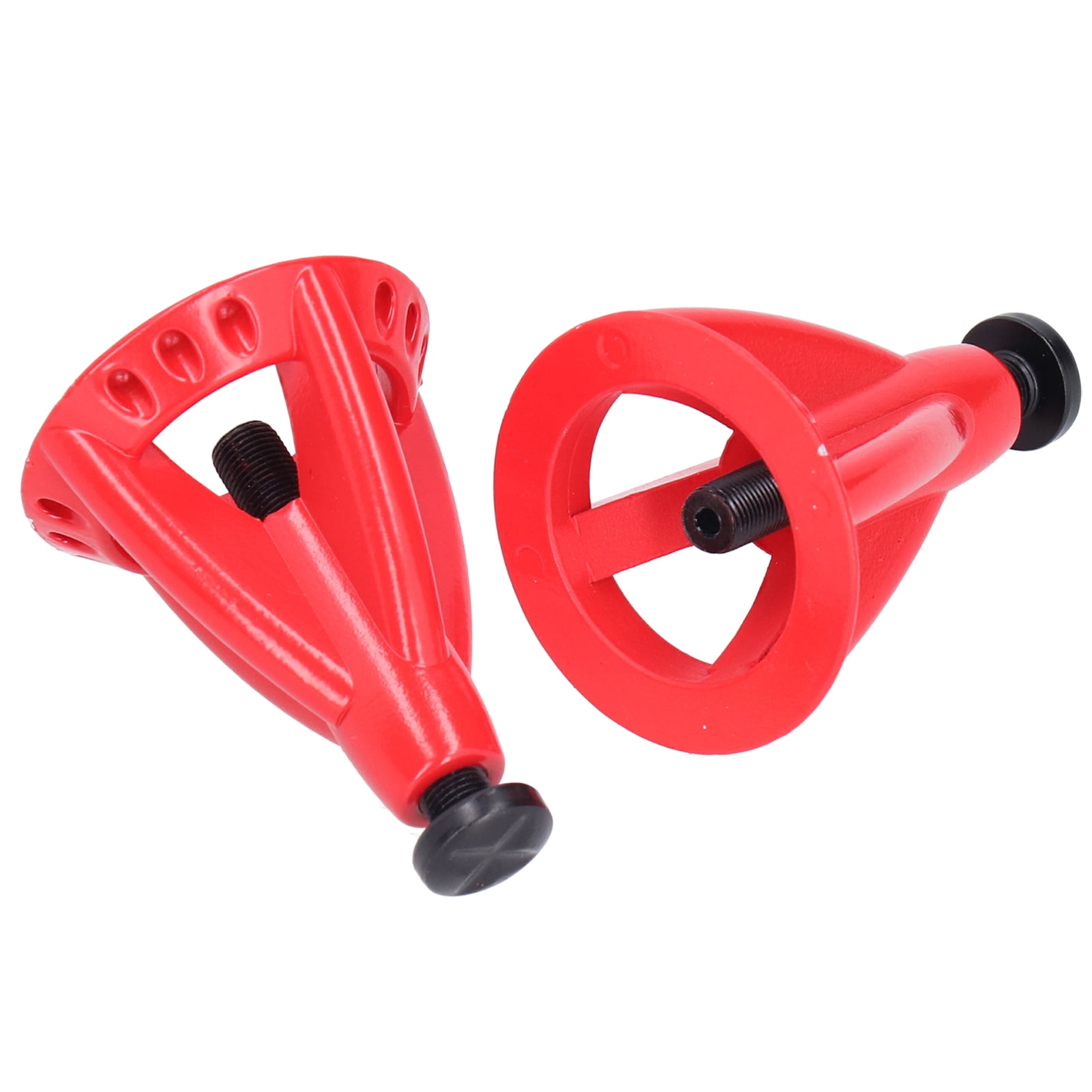 2pcs Metal 6T Jack Stand Adjustable Height Simulation Lifting for 1/10 Car Toy ToolsRed