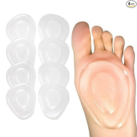 Metatarsal Pads Ball of Foot Cushions 8 Pack Gel Ball Feet Pads Mortons Neuroma Callus Foot Pain Relief Bunion Forefoot Support for Women Men