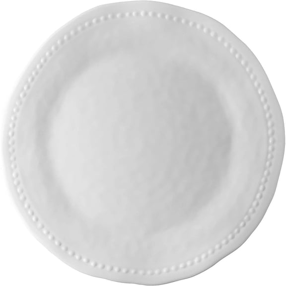 Melamine Dinner Plates, Round Plates,Shatter Resistant, 10.5 inch, set of 6, White