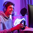 thumbnail image 6 of Tronsmart Sounfii G10 Wired Gaming Headset with Flip Mic Volume Wheel, 40mm Drivers, Durable Aluminum Frame, 3.5mm Jack /1.2m Audio, Lightspeed Headphones for PC, Mac, PlayStation, Xbox, Switch, Blue, 6 of 12
