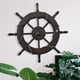 thumbnail image 4 of Volante de barco de madera decoración pirata colgante playa tema 62cm Zulema Timón de barco colgante, 4 of 8