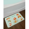 thumbnail image 2 of Fox Bath Mat, Lovely Fox Characters Sleeping Reading Romantic Couple Nature Collection Kids Comic, Non-Slip Plush Mat Bathroom Kitchen Laundry Room Decor, 29.5 X 17.5 Inches, Multicolor, Ambesonne, 2 of 2