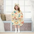 thumbnail image 7 of FORMRS Wearable Blanket Hoodie with Sleeves for Kids Cozy Flannel Sweatshirt, Beach Pattern, 7 of 7