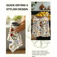 thumbnail image 5 of Flour Sack Kitchen Towels - Set of 2 Spring Dish Towels with Hanging Loop 18x26 Inch Absorbent Reusable Cotton Cloths for Cleaning Cute Design Home Decorative Housewarming, Vintage Flower, 5 of 6