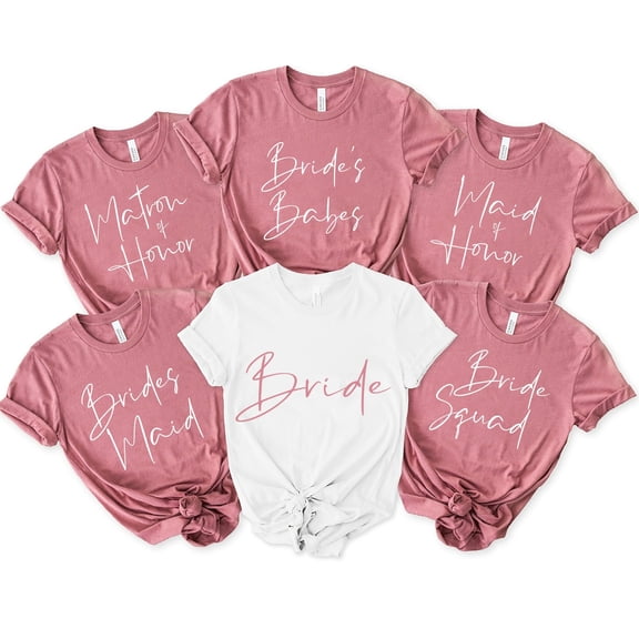 Bridesmaid shirts, bachelorette party shirts, bridal party shirts, rust bridesmaid shirts,