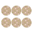 thumbnail image 2 of Bingfone Vintage Egg And Avocado Leather Drinks Coasters With Set Of 6,Suitable For Home Kitchen,Coffee Cup Coasters Home Gift, 2 of 9