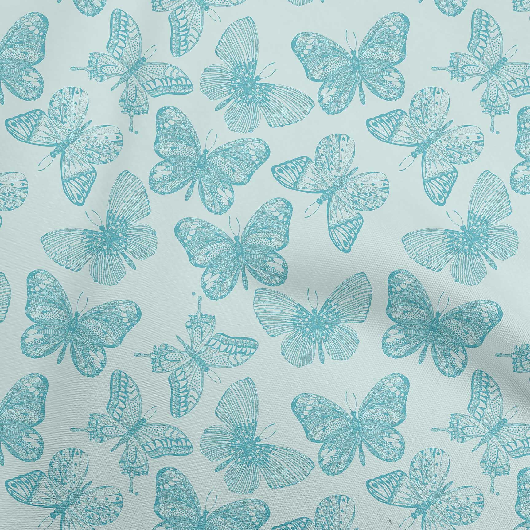 Butterflies Patterned Dress Fabric 