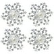 thumbnail image 3 of GOOHOCHY 4 anillos para servilletas navideñas con forma de copo de nieve y perlas, ideales para decorar la mesa del comedor., 3 of 8