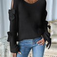 thumbnail image 5 of Women'S Oversized Sweaters Fall Cute Crewneck Long Sleeve Knit Pullover Sweater Jumper Tops Black XL, 5 of 7