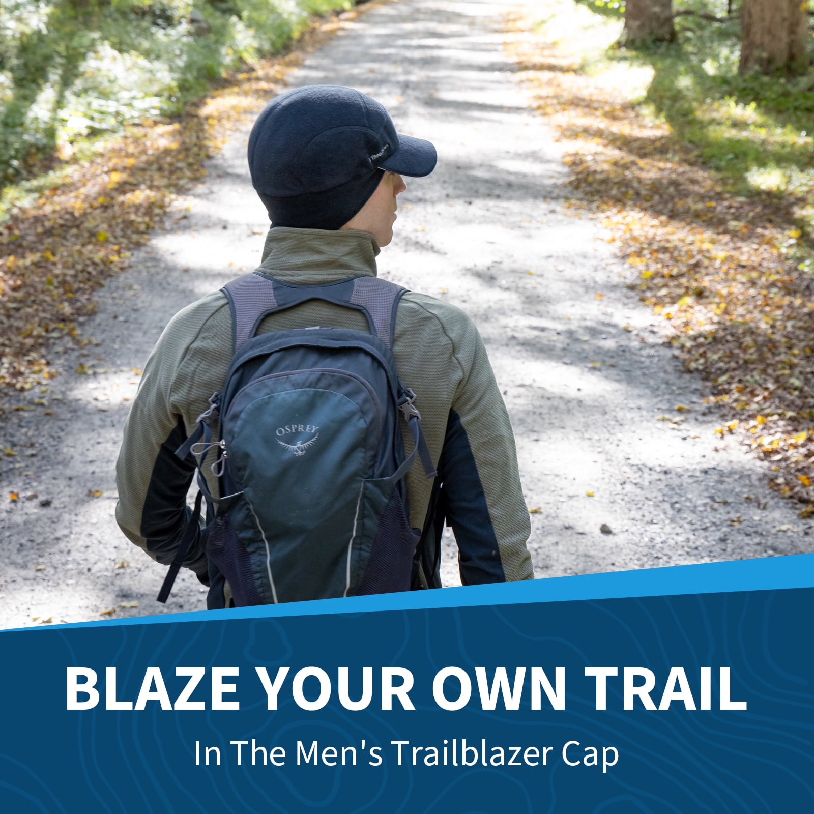 TrailHeads Men's Fleece Ball Cap with Drop Down Ear Warmer | The Trailblazer Adventure Hat - black