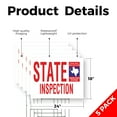 thumbnail image 2 of Texas State Inspection Yard Sign 5 Pack of 18 Inch x 24 Inch Single Sided Weatherproof Heavy-Duty Plastic with Stake | Auto Services, Reliable Checks, Affordable Pricing | Made in USA, 2 of 7
