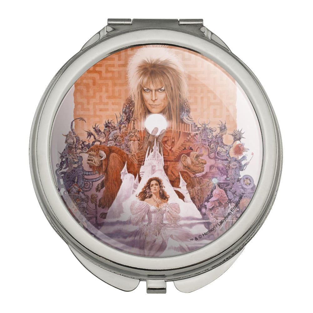 Labyrinth Movie Art Goblin King Jareth David Bowie Compact Travel Purse  Handbag Makeup Mirror 