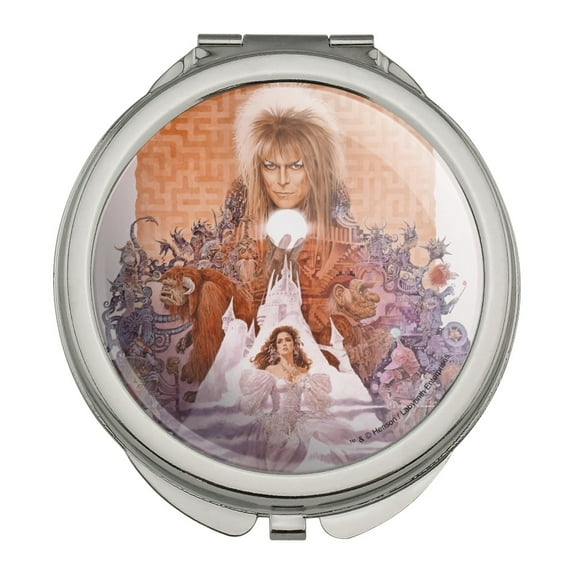 Labyrinth Movie Art Goblin King Jareth David Bowie Compact Travel Purse Handbag Makeup Mirror