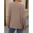 thumbnail image 2 of Plebaso Women's Casual Sweater Tops Lightweight Knit Long Sleeve Button V Neck Tunic Shirts for Women, 2 of 5