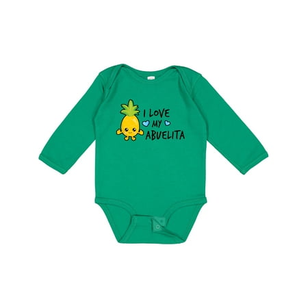 

Inktastic I Love My Abuelita with Pineapple Gift Baby Boy Long Sleeve Bodysuit