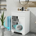 thumbnail image 3 of 24" Mid Century Modern Single Bathroom Vanity with Ceramic Sink Top, Zinc Alloy Faucet, Painted Surface, 3 of 8