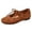 Brown, variant on EKVAHL Women's Lace‑Up Ballet Flats, Bow Detail Mary Jane Shoes, Soft Sole All Season Casual Walking Flats Brown