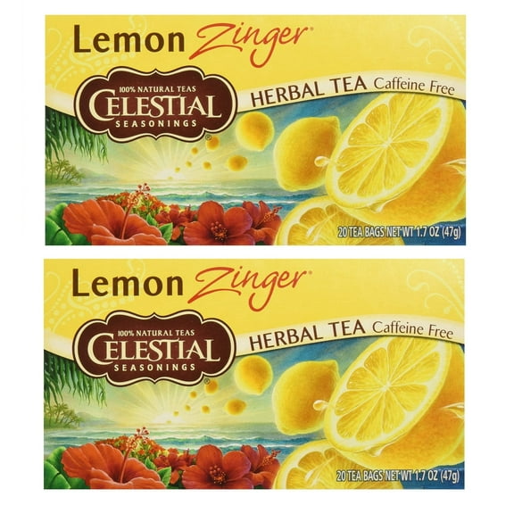 Celestial Seasonings Herbal Tea, Lemon Zinger, 20 Count (Pack of 2) ES6