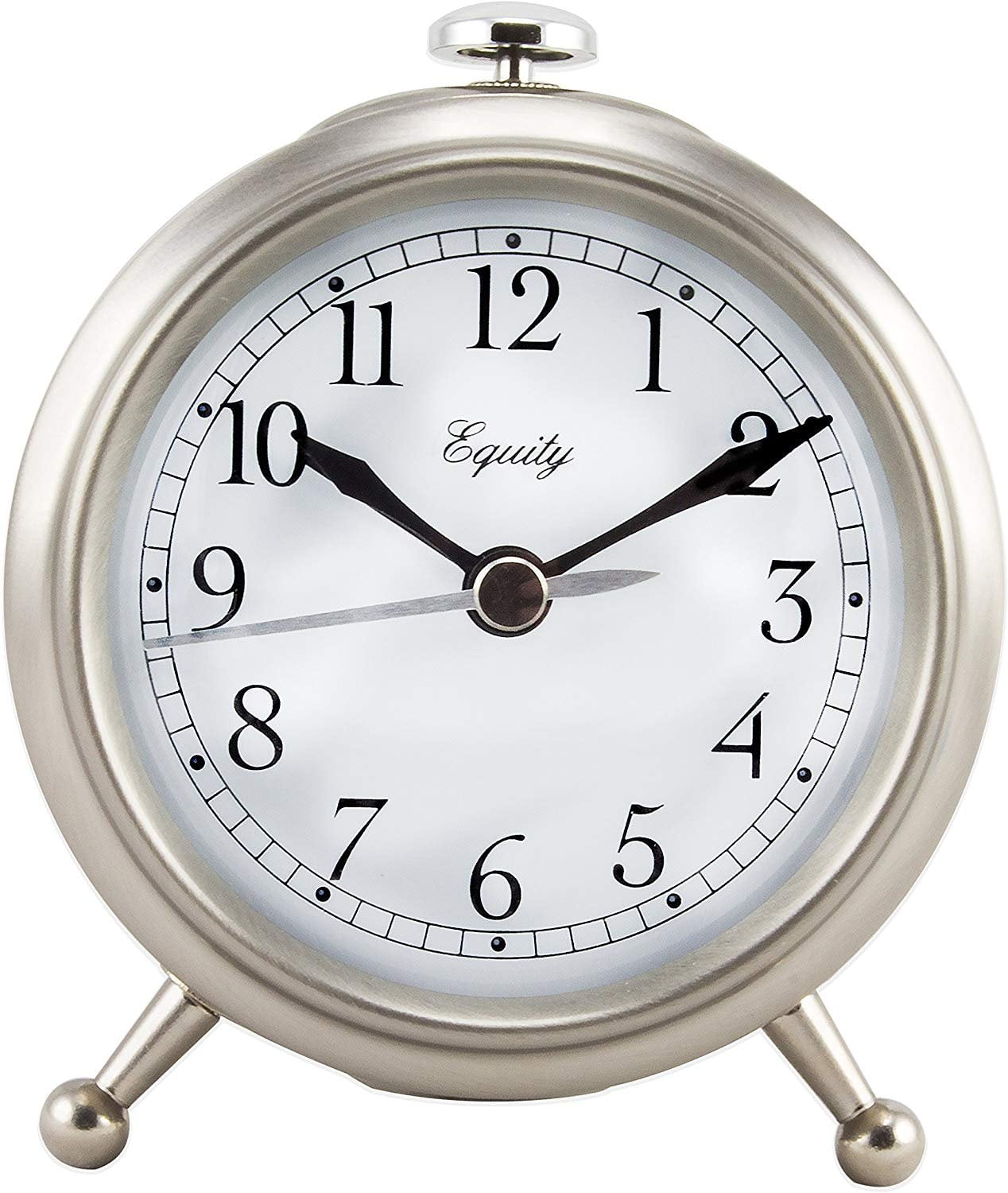 La Crosse Technology Ltd 25655 Silver Table Alarm Clock 