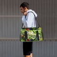 thumbnail image 6 of Lsque Pikmin Pattern Hand Travel Bag, Weekender Carry On for Women Men, Sports Gym Bag, Workout Duffel Bag, Overnight Shoulder Bag fit 15.6 Inch Laptop, 6 of 6