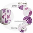 thumbnail image 5 of 60x72 Inch Shower Curtains for Bathroom Purple Butterflies Fabric Bath Curtain Decor Summer Butterfly Modern Art Waterproof Restroom Curtains Shower Set Accessories with 12 Hooks 60 Inch, 5 of 6