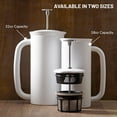thumbnail image 4 of ESPRO - Prensa francesa P7 - Cafetera y tetera aislada de acero inoxidable de doble pared con microfiltro - Mantiene las bebidas calientes durante más tiempo, perfecta para el hogar (blanco mate, 18 o, 4 of 5