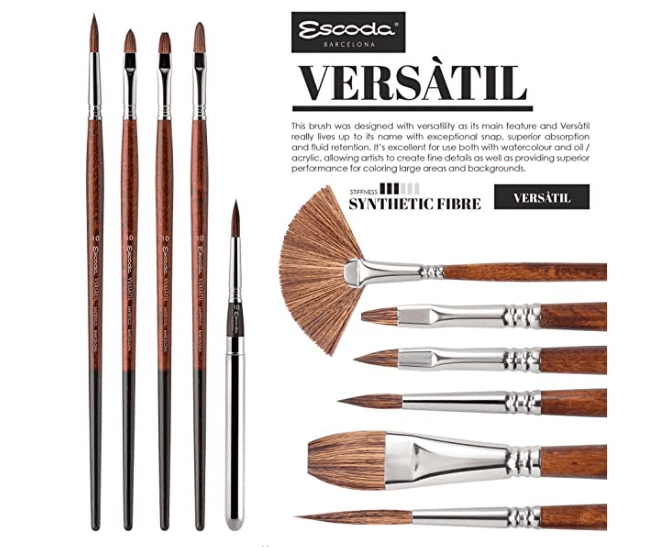 Escoda Versatil Brush - Travel Round, Size 12, Short Handle