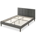 thumbnail image 4 of Zinus Lottie 35" Upholstered Platform Bed Frame with USB Ports, Grey, King, 4 of 10
