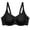 Black, variant on Women's Wireless Bras for Big Bust Full Coverage U-Back Soft Support T-Shirt Bra Wide Side Wings,(Beige,2XL)