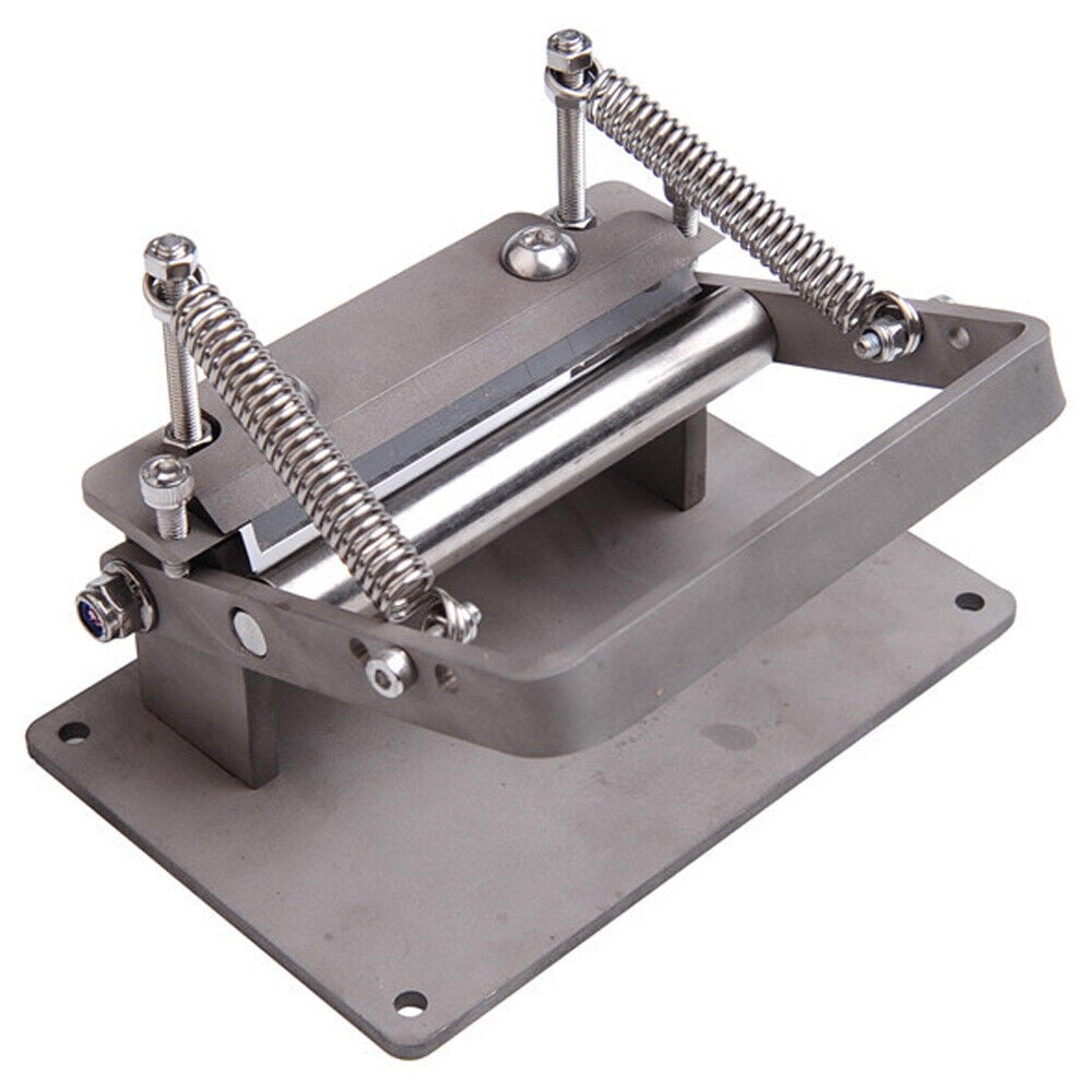 Modern Grey 304 Stainless Steel Leather Peeling Machine, Leather Splitter, Peeling Machine DIY Leather Crafts