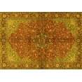 thumbnail image 1 of Ahgly Company Machine Washable Indoor Rectangle Persian Yellow Traditional Area Rugs, 8' x 10', 1 of 4