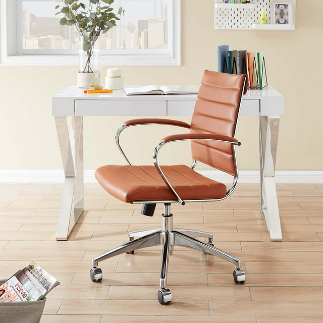 Modway Jive Chaise de Bureau Dossier Moyen en Terracotta