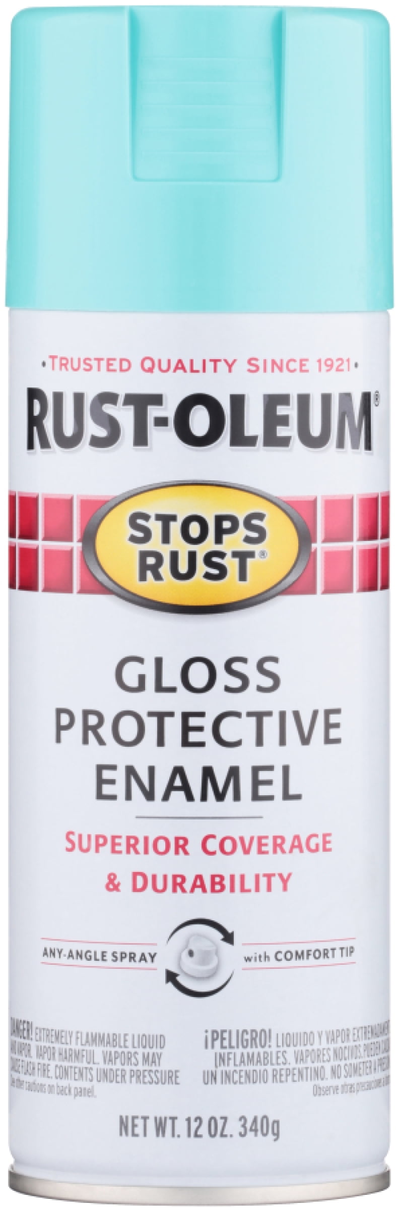 turquoise rust oleum spray paint