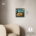 thumbnail image 5 of Starry Night Cat Canvas Trendy Animal Art by Art Remedy, Black Frame, 12" x 12", 5 of 7