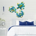 thumbnail image 4 of Decoración De Pared De metal Soledad para exteriores 3 piezas tortuga y cangrejo azul, 4 of 8
