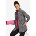 thumbnail image 6 of Woman Within Plus Size Zip-Front Microfleece Jacket Long Oversized Fleece, 6 of 6