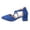 Blue, variant on Casual Summer Heeled Mules, Women's Ankle Strappy Heels Pointed Closed Toe Dressy Suede Pumps With Bow Ladies Wedding Party Comfortable 2 Inch Low Chunky Block Heels, Blue US-8.5/EU-42