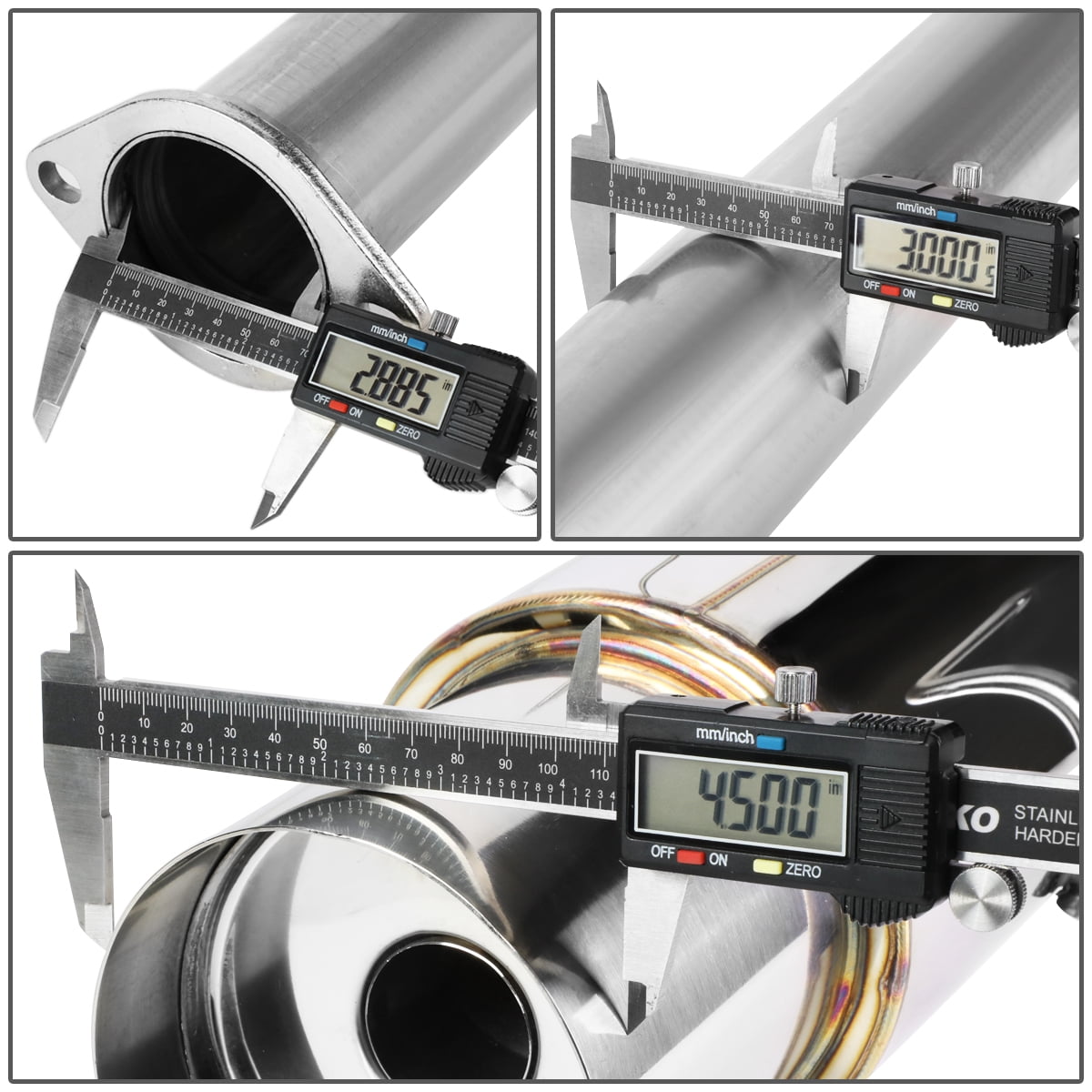 DNA Motoring CBE-WRX15-S For 2015 to 2020 Subaru WRX / STI Muffler Tip Catback Exhaust System 16 17 18 19