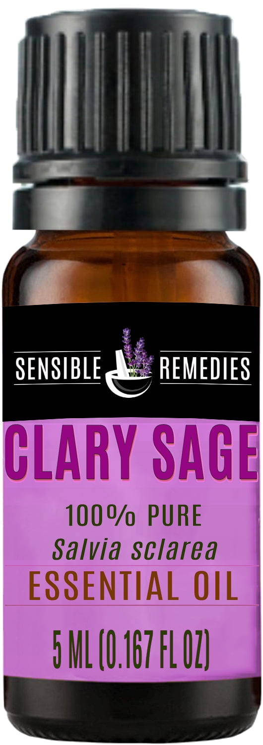 Sensible Remedies Clary Sage 100% Therapeutic Grade Essential Oil, 5 mL (0.167 fl oz)