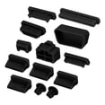 thumbnail image 1 of Unique Bargains 65pcs Laptop Port Duct Cover 13 Types Plugs Cap for Notebook Laptop PC Computer, USB/VGA/Audio Jack/SD, Black, 1 of 7
