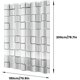thumbnail image 2 of Protector de baño, cortina de ducha de material Peva ecológico con imán potente y ojales duraderos, 180 cm x 200 cm, decoración de privacidad para bañera y ducha, 2 of 5