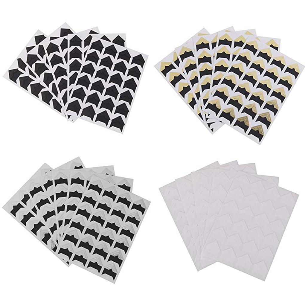 Photo book 120pcs Self Adhesive Paper Photo Corner Stickers For Scrapbooking Personal Journal & Diary Adhesives White 
