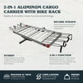 thumbnail image 4 of Tow Tuff Heavy Duty 2-in-1 Aluminum Cargo Carrier with Bike Rack (For Parts), 4 of 8