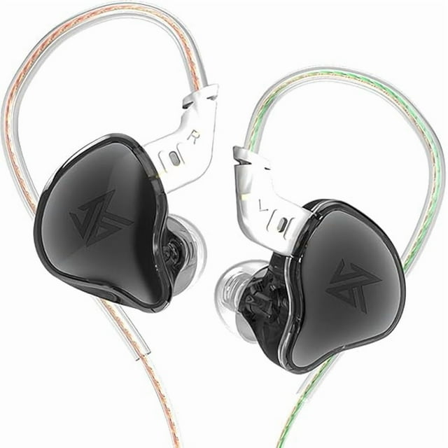 wonima11 KZ EDC in-Ear Monitors, HiFi Stereo Stage/Studio IEM Wired Noise Isolating Sport Earphones/Earbuds/Headphones for Musician Audiophile (Without MIC, Black)