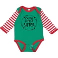 thumbnail image 3 of Inktastic I'm the Little Sister Girls Long Sleeve Baby Bodysuit, 3 of 5