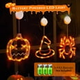 thumbnail image 6 of Zorpupoa Halloween Window Decorations Light, 3Pack Spider Witch Hat Pumpkin Halloween Window Lights with Suction Cup Hanging Holes, White, 6 of 10